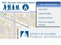 DCPS Boundary Information System (EBIS) graphic