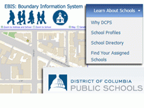 DCPS Boundary Information System (EBIS) graphic DCPS Boundary Information System (EBIS) graphic