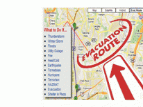 HSEMA Evacuation Route logo HSEMA Evacuation Route logo